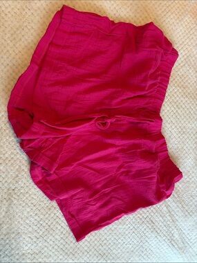 SHEIN Hot Pink Swim Cover Shorts